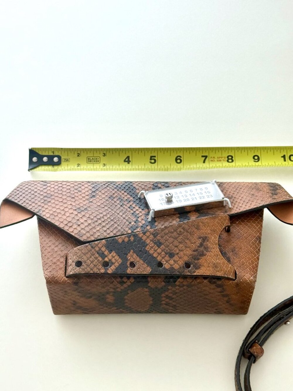 MAISON MARGIELA Snatched Python-Effect Small Bag - Picture 7 of 16